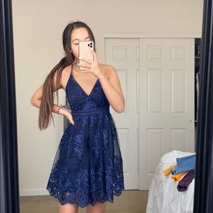 navy blue dress